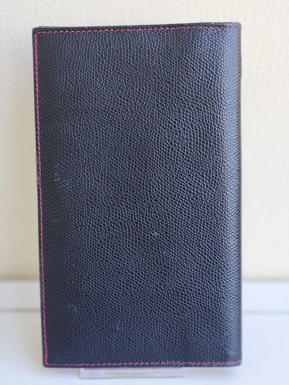 Celine Paris Red Leather Card/ Passport Holder/long Bifold Wallet